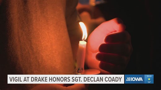 Drake holds vigil for Sgt. Declan Coady