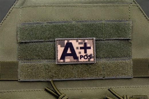 Blood Type A  Pos PIXEL Paramedic Emt Patch - Etsy