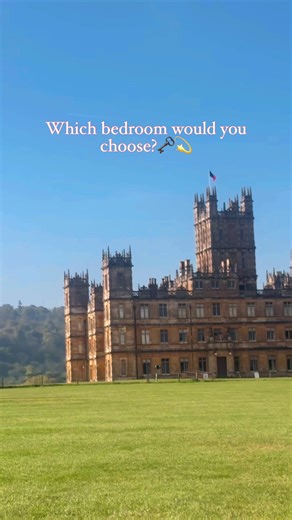Highclere has between 50-80 bedrooms 🫶🏻🏰 Here are some of our State Bedrooms 💕 - I would be interested to know whether you have a favourite? 🤭🥰 #dowtonabbey #bedroomstyle #castle #statelyhome #countryhouse