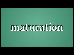 Maturation Meaning