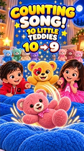 Where did the teddies go? 🧸 Counting with Quin & Auri! #shorts #KidsSongs #Counting #Toddlers