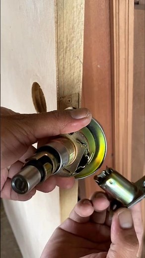 How to Install a Bathroom Lock #woodworking #tips #tipsandtricks