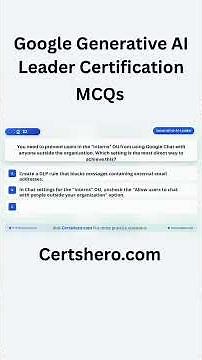 google generative ai leader exam questions #certshero #generativeai