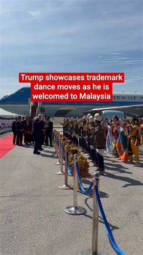 Donald Trump showcased his trademark dance moves as Air Force One touched down in Kuala Lumpur, Malaysia ahead of the 47th ASEAN summit. The U.S. president has hailed a “historic” ceasefire between Cambodia and Thailand after both nations signed an expansion of the peace deal to end their border conflict on Sunday (26 October). | The Independent