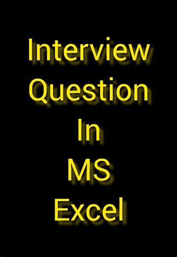 23 reactions · 13 shares | Interview Question in MS Excel #Excel #urduexcel #xlmaza #reelsfb #SummerCamp2025 #SummerSkills #msword #trendingvideo #todaybestphotochallenge | S. Gohar Rehman Tajak | Facebook