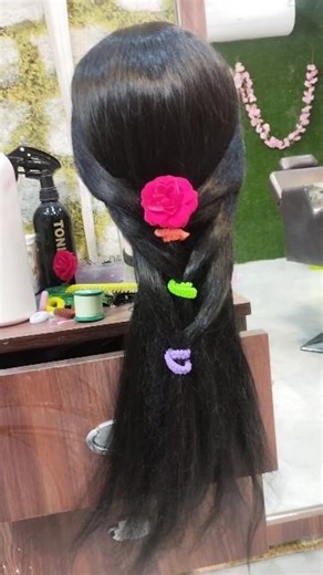 ✨ Stunning Hair Transformation 😍 Easy Bun Hairstyle Tutorial | Perfect Look for Every Occasion 💖#yt