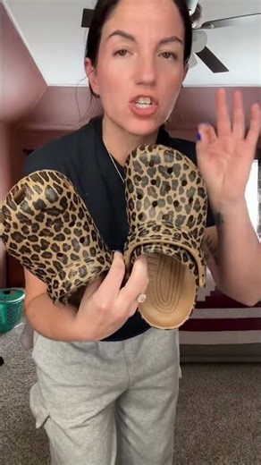 These leopard print kids crocs are so cute! #leopardprint #crocsclogs #crocs #kidscrocs