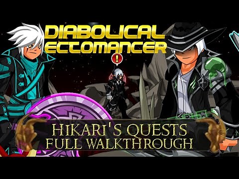 AQW Hikari's Quests Full Walkthrough /join banished | New Diabolical Ectomancer Set!