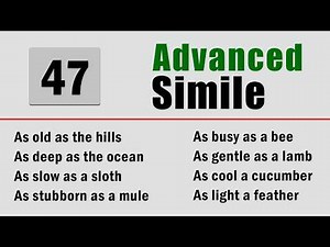 47 Advanced Simile in English