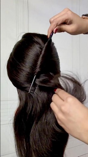 Elegant Half-Up Hairstyle Tutorial ✨ Beginner Friendly | UGC Creator #hairstyle #ugc #beauty #easy