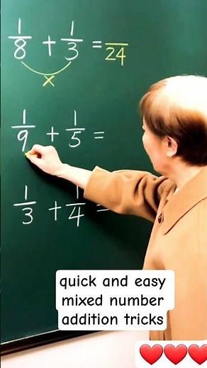 quick and easy mixed number addition tricks👍📔 #math #mathematics #education #shortsfeed #shorts #fyp