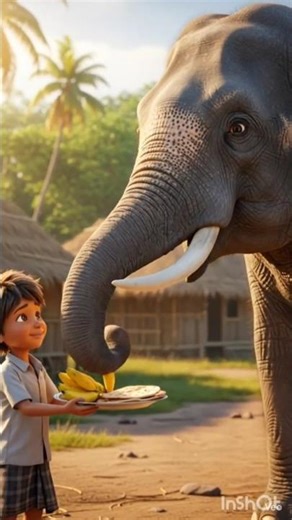 A hungry elephant found kindness when it needed food the most 🐘❤️Kindness can change lives.