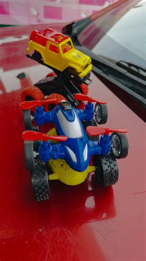 Rc DRONE car and friction powered crawler car unboxing and ramp racing. #remotecontrol #shorts #rc