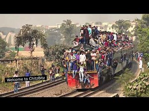 Unbelievable Bangladesh Train Overload 🚂 | Passengers Riding on Rooftops! | ChitzBitz