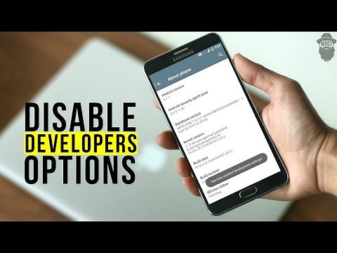 How to Remove/Disable Developer Options?