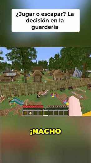 NACHO HAS TO CHOOSE! 😱 PLAY OR ESCAPE FROM DAYCARE? 🚨 #minecraft