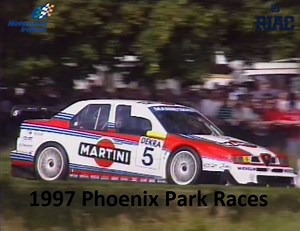 This week’s Motorsport Ireland – RIAC classic video from the RPM Motorsport collection is highlights from the 1997 Phoenix Park Races. With the continued backing of Rothmans, the 1997 Phoenix Park races provided a mix of the old and the new as Group 6 Sports Cars and Historic F1 cars topped the bill along with the current Irish Touring Cars and Fiat Unos. The crowds were also treated to a visit from Jacques Villeneuve who would go on to win that season’s F1 title as well as a demonstration run f
