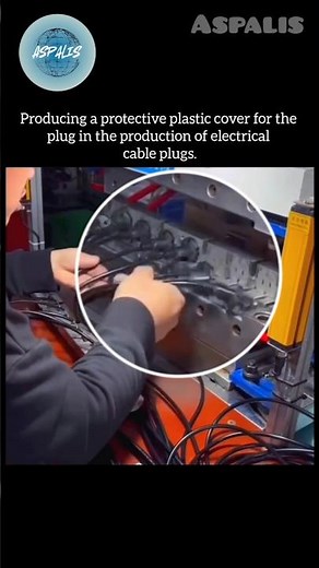 How Plastic Covers Are Made for Cable Plugs #shorts
