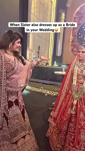 When your Sister also dresses up as a Bride 😜 #shorts #funny #shortsfeed