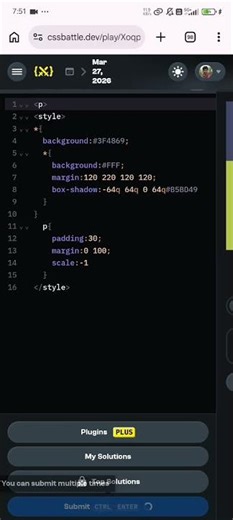 CSS Battles Daily Target 27th February 2026 Solution | 139 chars | CSS Challenges #cssbattles #css