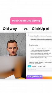 Not hiring fast enough? Here's how you can generate job listings in seconds with custom AI templates inside ClickUp.⚡️ Try ClickUp AI today: https://bit.ly/3p9QDn8 | ClickUp | Facebook
