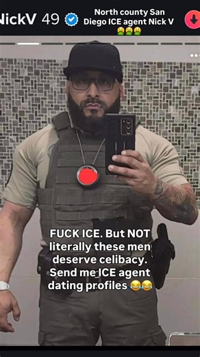 Chelsea Gods on Instagram: "What the fuck 😂😂😂 I’ve never be desperate enough to want to get beaten by an ICE agent on a date. If you come across an ICE agent on a dating app send them to meeeeee #tinder #hinge #ice #dating #sandiego"