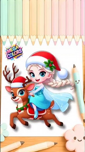 🎨 Dibuja a ELSA de Frozen en Navidad ❄️🩵 Draw a ELSA Frozen ✨