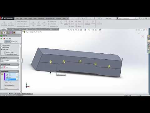 How to create Step Draft (tapered and perpendicular steps) in SolidWorks
