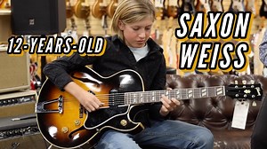 4.9K views · 139 reactions | It's ES #wednESday!!! Enjoy this little jam session with the talented 12-years-old Saxon Weiss playing our 1951 Gibson ES-175 with Roberto Vally and Kenny Cash here at #NormansRareGuitars!!! What do you think? ALL GUITARS & SHIRTS NOW AVAILABLE FOR PURCHASE ONLINE: https://reverb.com/shop/normans-rare-guitars https://normansrareguitars.com EMAIL US AT: normsrareguitars@gmail.com | Norman's Rare Guitars | Facebook