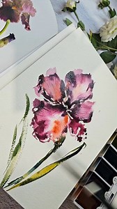 50K views · 1K reactions | Watercolor Iris using moody colors ✨️ | Joly Poa Watercolorist | Facebook