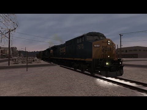 CSX - Dash 8-40CW #7675 trem de Manifest Freight passando em Smithsburg - Hanover Subdivision - PA.