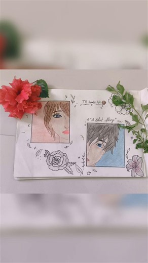 Beautiful Anime Sketchbook Drawing 🌸 #animeeart #trdoodlehub #art