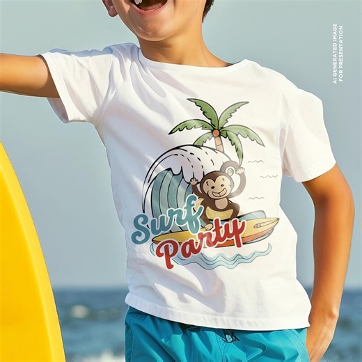 Graphic Design Surf Party Kids: Beach Summer PNG SVG PDF (digital Download) - Etsy