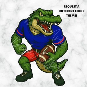 Gators Football Mascot Logo SVG PNG PDF | Blue & Orange Gator Mascot Clipart | School Team Graphic for Shirts, Sublimation | Download - Etsy Israel