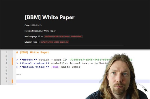 How to sync your local files with Notion using AI agents written by a human being After we asked the AI agent to sync files between Notion and the local repo, we need to check the result. Go into… | Anton Sidorov