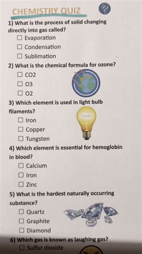 16 reactions | Chemistry Quiz - Can you get 7/7? #chemistry #chemistryquiz #quizoftheday Check out our link in bio for more quizzes | QuizMaster101 | Facebook