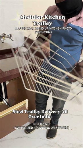 Modular Kitchen Trolley Installation Work In Aurangabad mh20 #modularkitchen #aurangabad