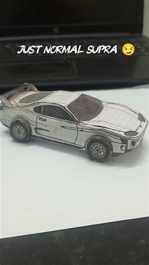 Handmade Paper Supra – From Sketch to Mini Car 😍✨📝