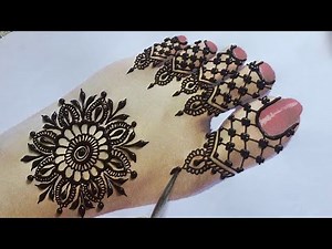Foot mehndi design simple 😍 | Leg mehandi design easy | pairo ki mehandi ka design | mehandi dizain