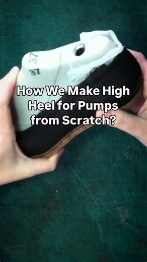 We made Heel for Pumps from scratch. #handcraftedshoes #shoemaking #shoeschool #handmade #heels