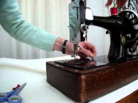How to thread a Singer long bobbin sewing machine