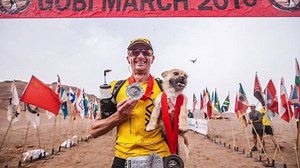 69K views · 2.5K reactions | An ultra-marathon runner adopted a stray dog after the cute pup joined him for a large portion of a 155-mile race in China. | FOX 11 Los Angeles | Facebook