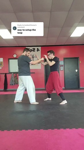 Replying to @landon23mma How to setup the teep #muaythai #kickboxing #mma #karate #martialarts #combatsports #senseigeoff #sensei_jefree #fyp
