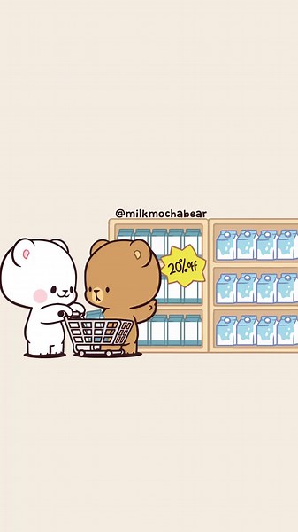 Grocery Time with Milk and Mocha Bears!