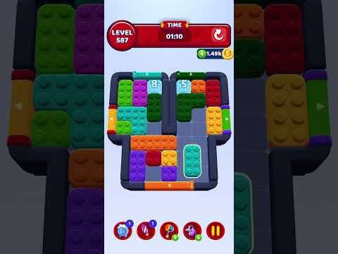 Color block jam 587 solution (very hard level)