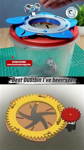 Best Dustbin I've been seen #autocadblocks #automobile #foryou #viral #engineering #machine #cnc
