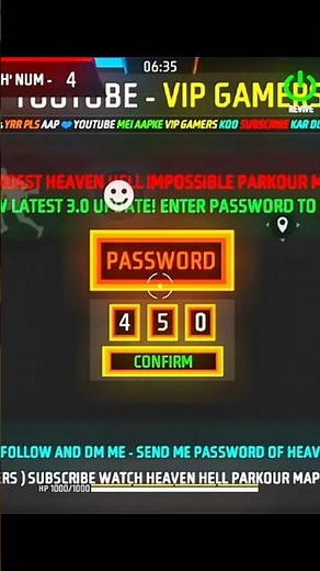 Heaven Hell Map 3.0 Update Password Vip Gamer Craftland map 🔑 #freefire #craftland #ytshort #shorts