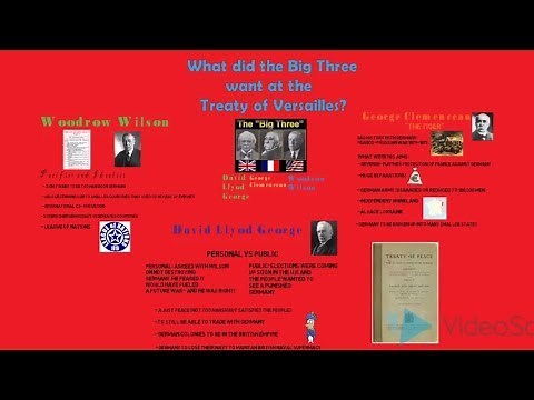 What did the Big Three want at the TREATY OF VERSAILLES