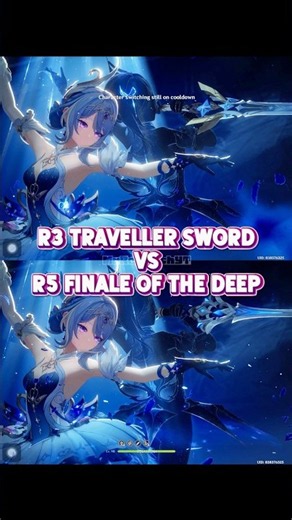 R3 Exaiphanes Blade VS R5 Finale Of The Deep On C0 Odette | Weapon Comparison | Genshin Impact