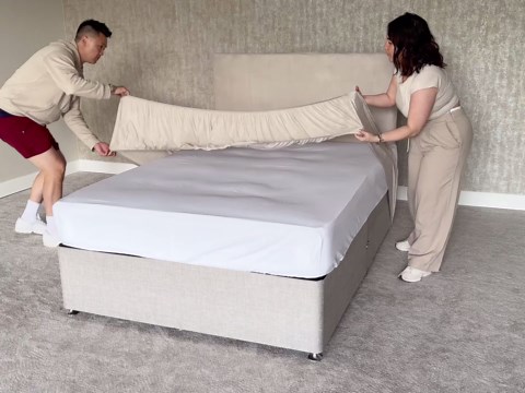 Amazon.com: Belledorm Box Spring Cover - Transform Your Bed with This Fully Elasticated Faux Suede & Stretch Wrap-Around 4 Sides Bed Skirt (Charcoal, Queen/Queen XL) : Home & Kitchen